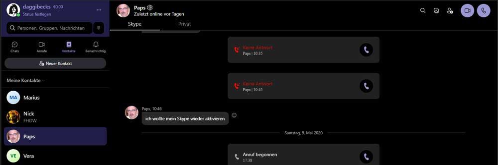 Nostalgie - der Abschied von Skype